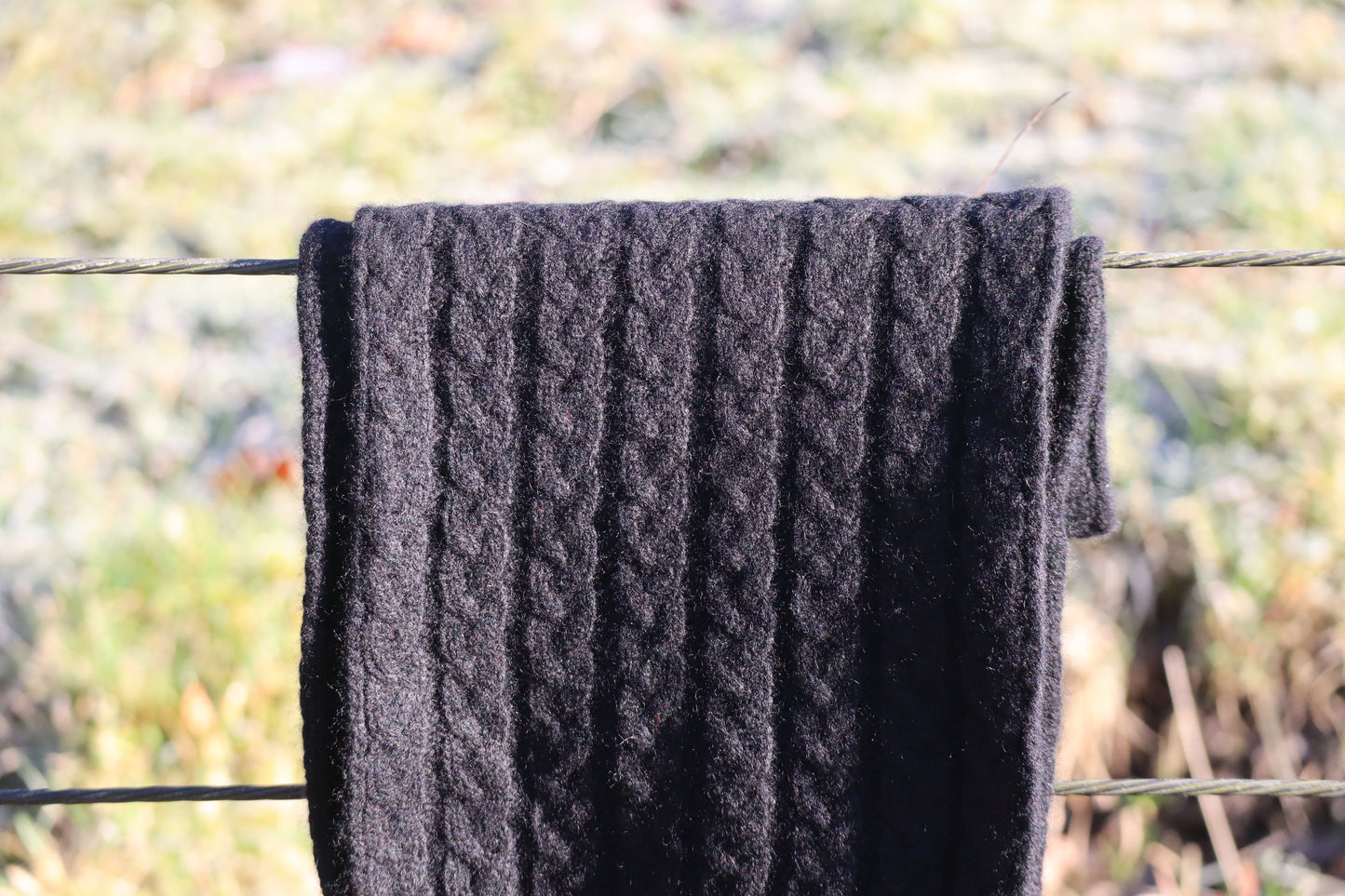 Williestruther - 100% Cashmere Cable Scarf