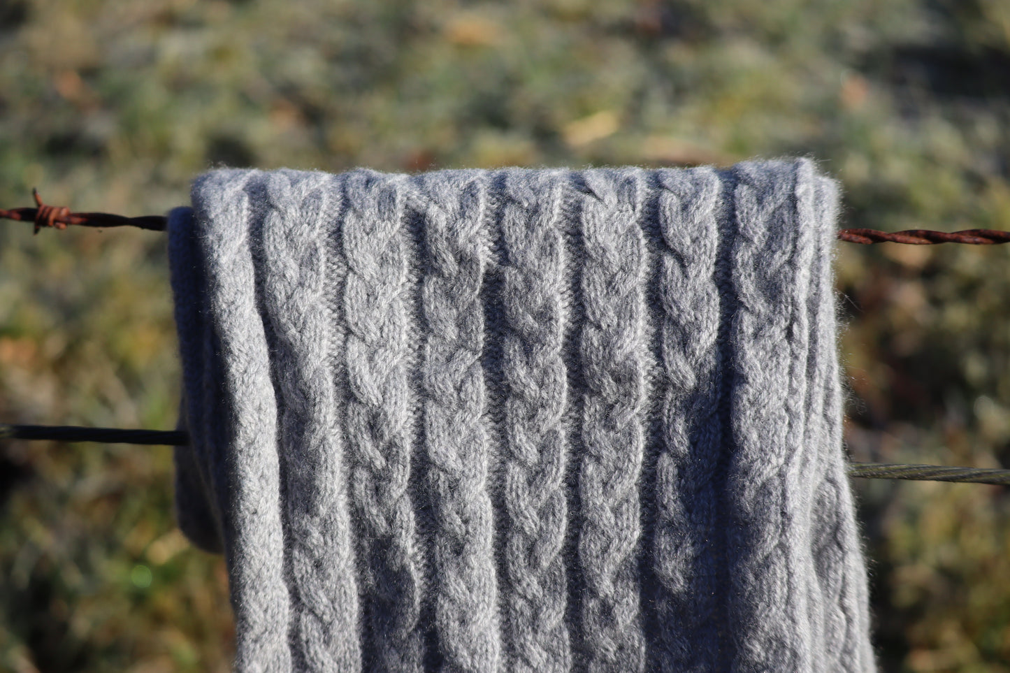 Williestruther - 100% Cashmere Cable Scarf