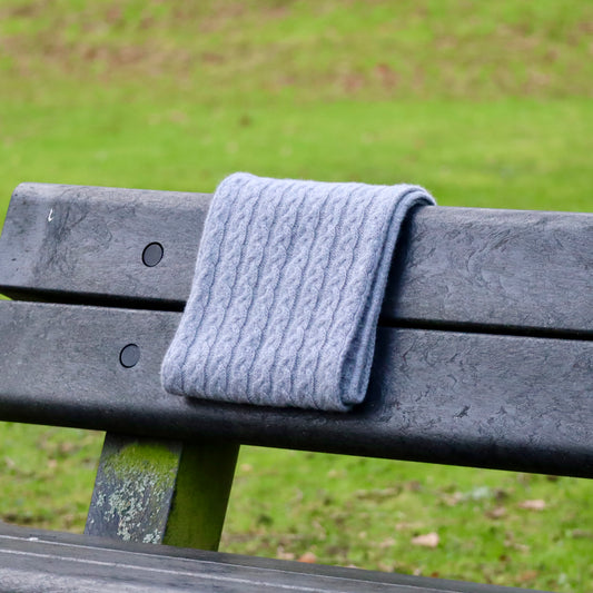 Williestruther - 100% Cashmere Cable Scarf